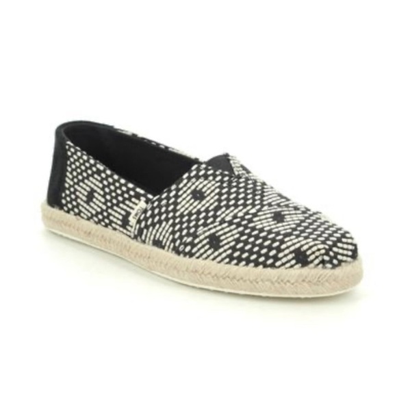 Toms espadrille alpargata slip on shoes Aztec western print size 6.5 - Picture 1 of 8